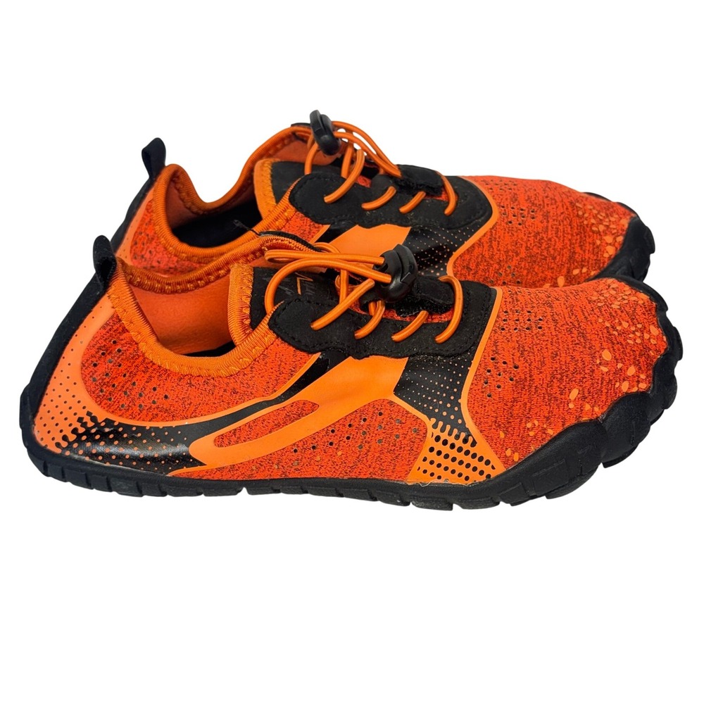 Nortiv 8 Water Shoes Orange Black Mesh Quick Dry Barefoot Athletic Men 4 Women 6